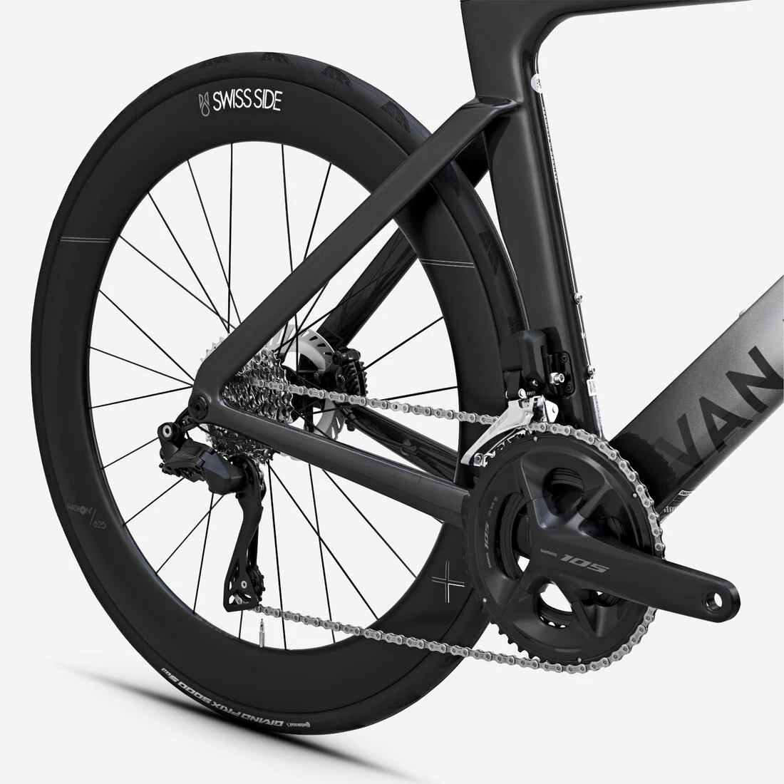 Bicicleta de carretera con sensor de potencia gris RCR-F Pro Shimano 105 - Image 5