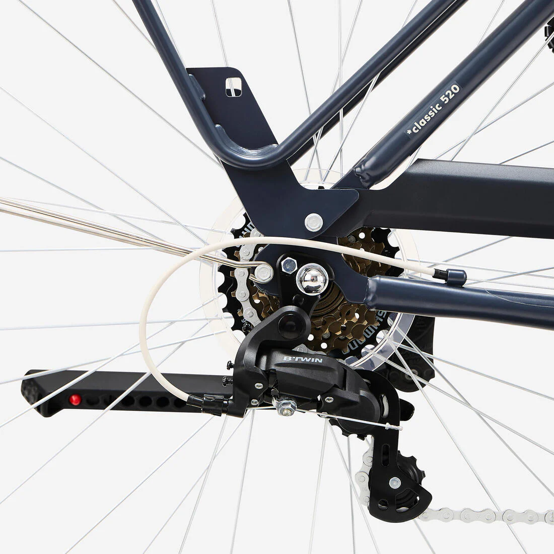 Bicicleta de ciudad de cuadro bajo azul oscuro 520 - Image 5