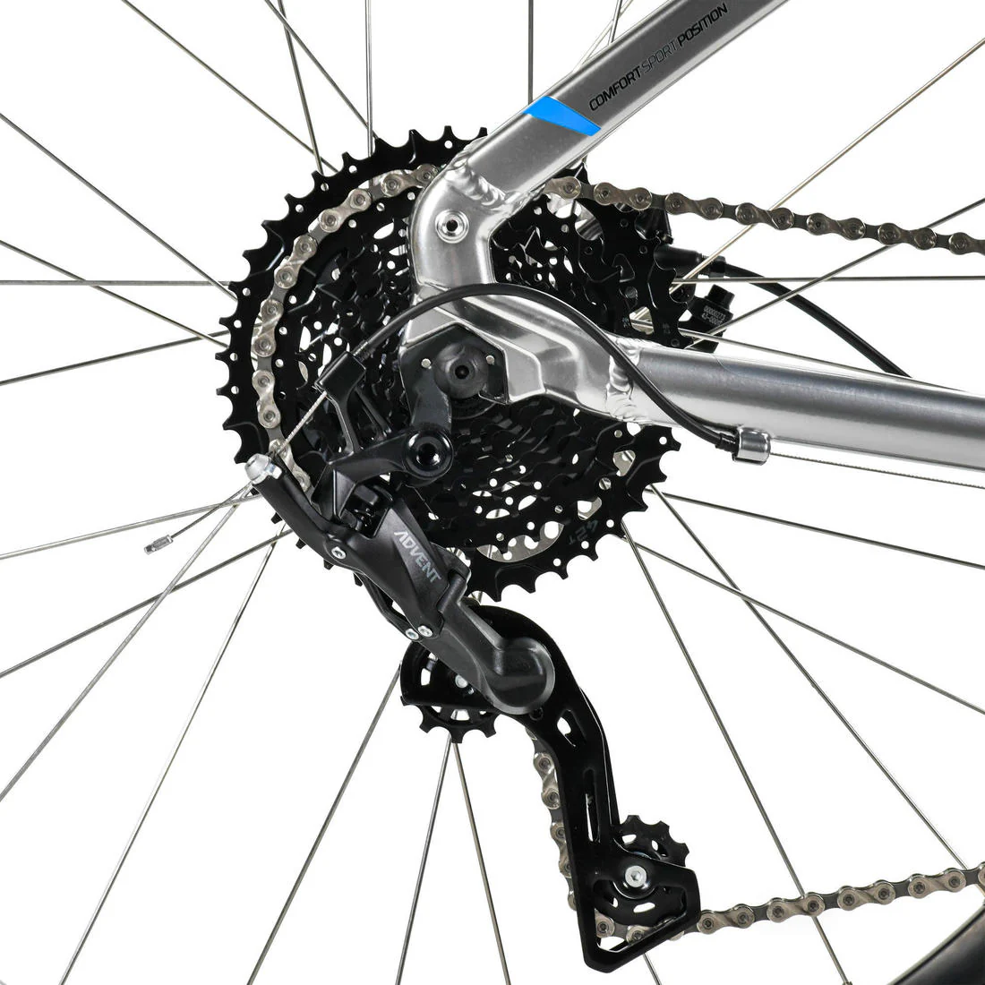 Bicicleta de montaña cromo Rockrider st 530 - Image 10