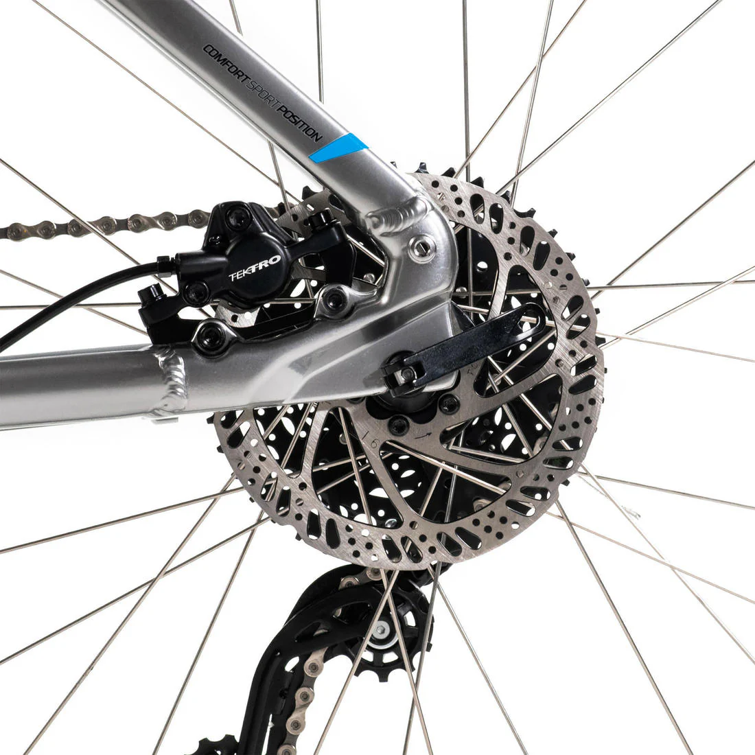 Bicicleta de montaña cromo Rockrider st 530 - Image 12