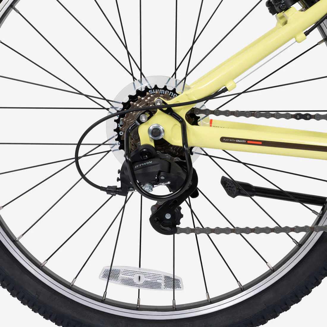 Bicicleta de MTB de 24" amarilla Expl 500 - Image 4