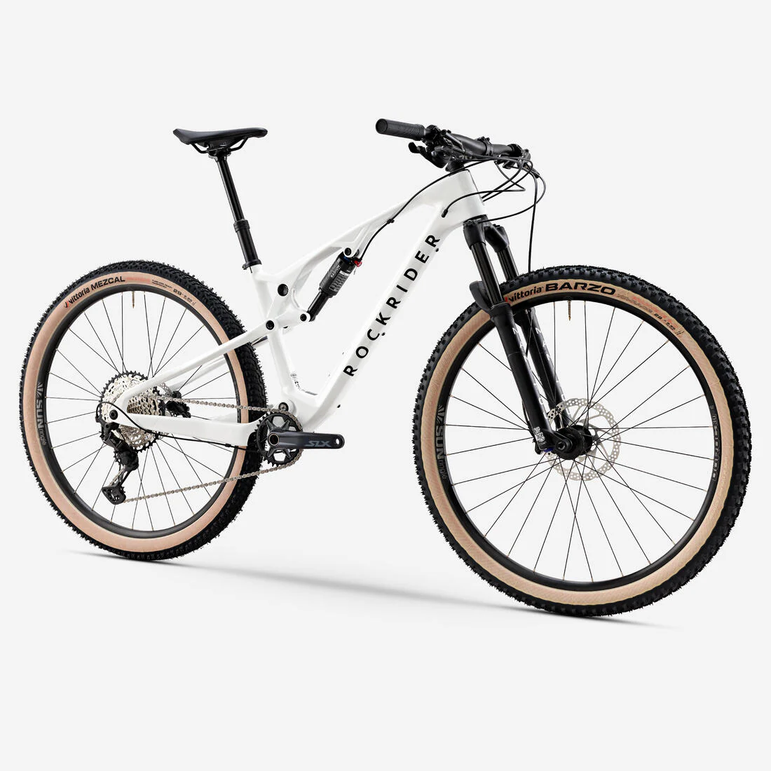 Bicicleta de MTB XC con cuadro de carbono y suspensión total blanca Race 900 - Image 2