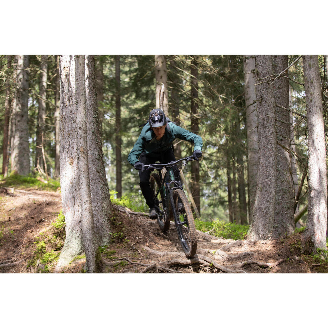 Bicicleta MTB eléctrica semirrígida de 29" verde para mujer E-Expl 700 - Image 13
