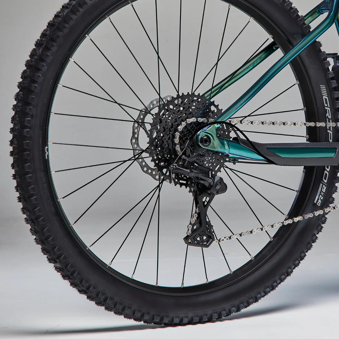 Bicicleta MTB eléctrica semirrígida de 29" verde para mujer E-Expl 700 - Image 4
