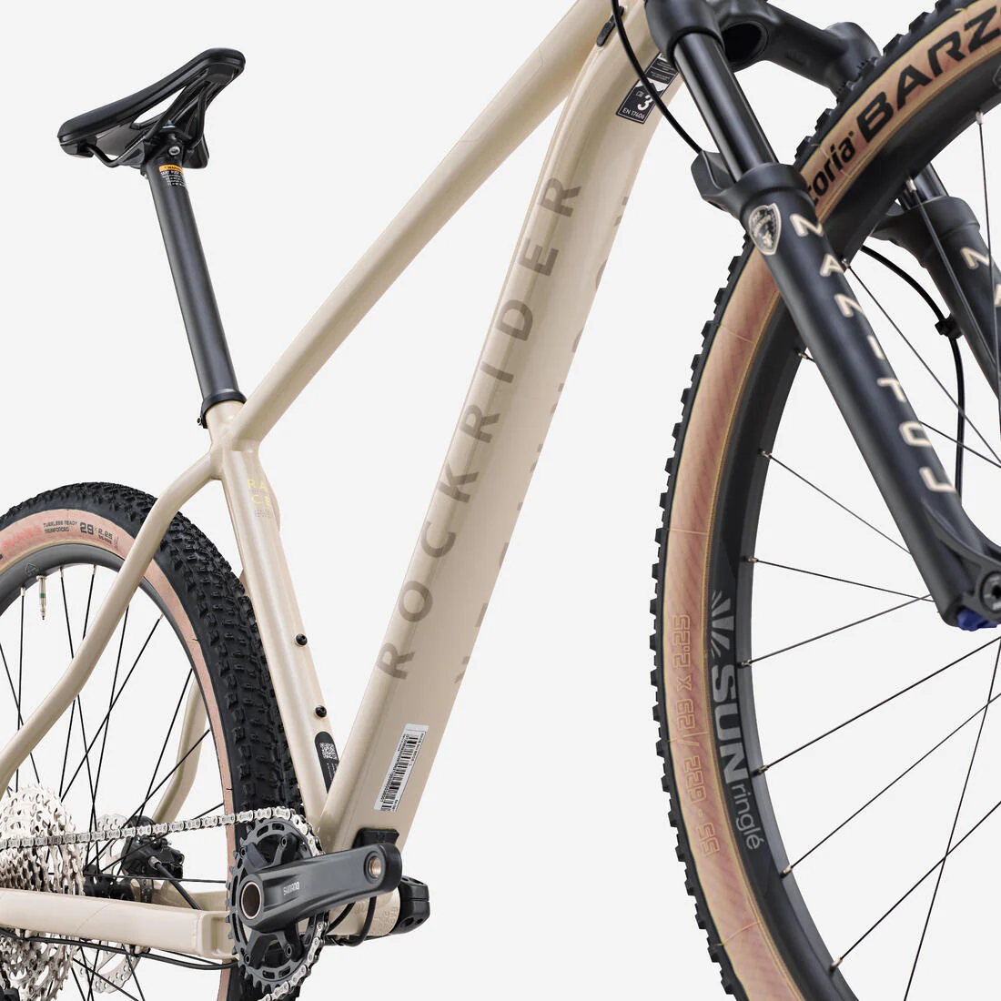 Bicicleta MTB XC semirrígida de 29" con cuadro de aluminio beige Race 540 - Image 4