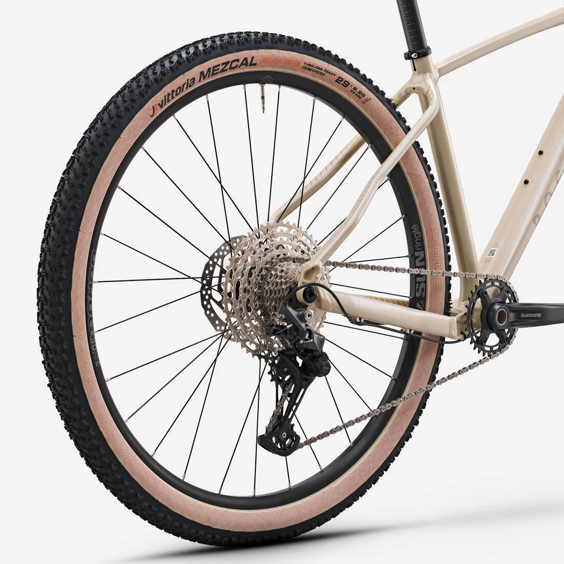 Bicicleta MTB XC semirrígida de 29" con cuadro de aluminio beige Race 540 - Image 5