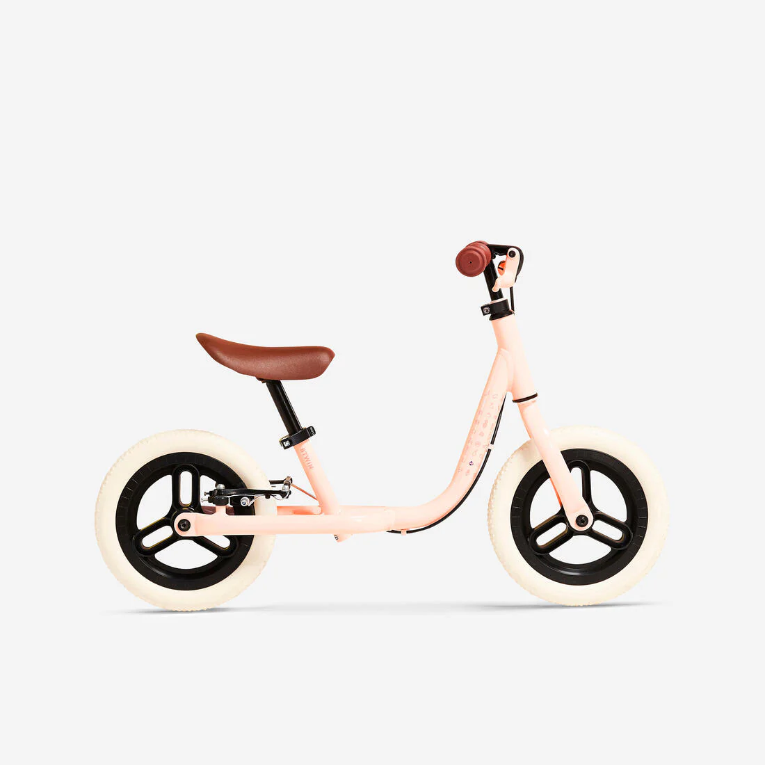 Bicicleta sin pedales de 10 pulgadas rosa con beige para niños RunRide 500