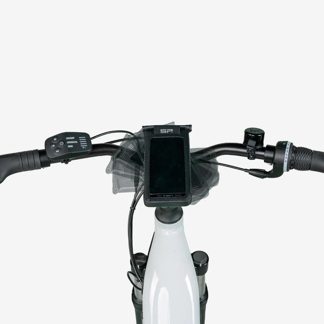 Bicicleta todocamino eléctrica de cuadro bajo gris perla E-Actv 100 - Image 7