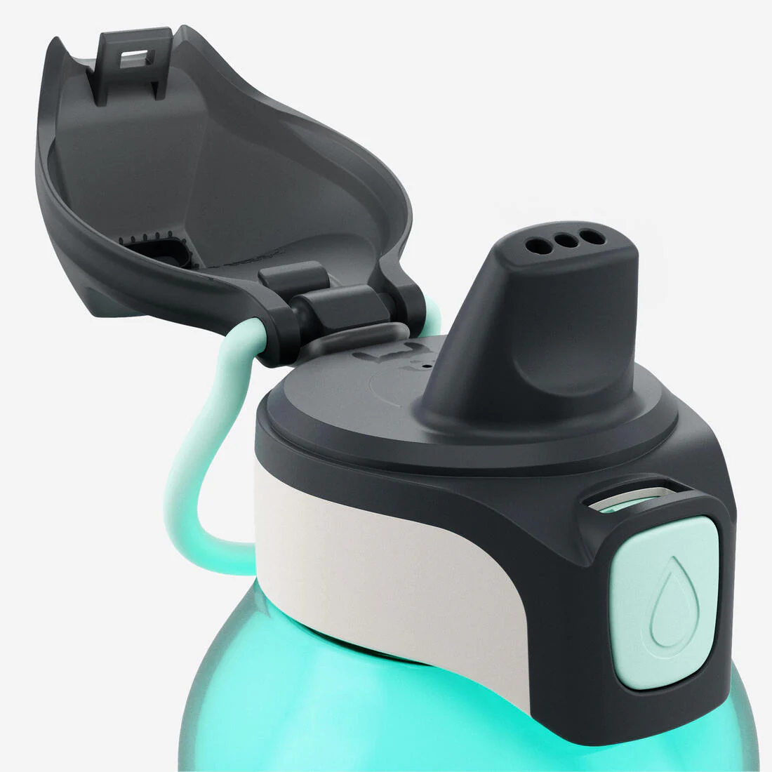Bidón 500 niños 0,5L Ecozen® con tapón instantáneo para senderismo - azul - Image 4