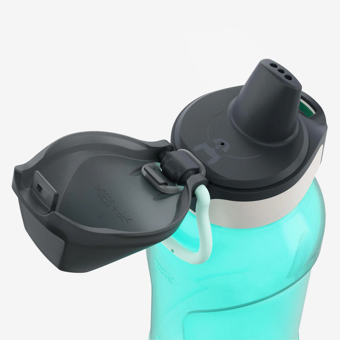 Bidón 500 niños 0,5L Ecozen® con tapón instantáneo para senderismo - azul - Image 5