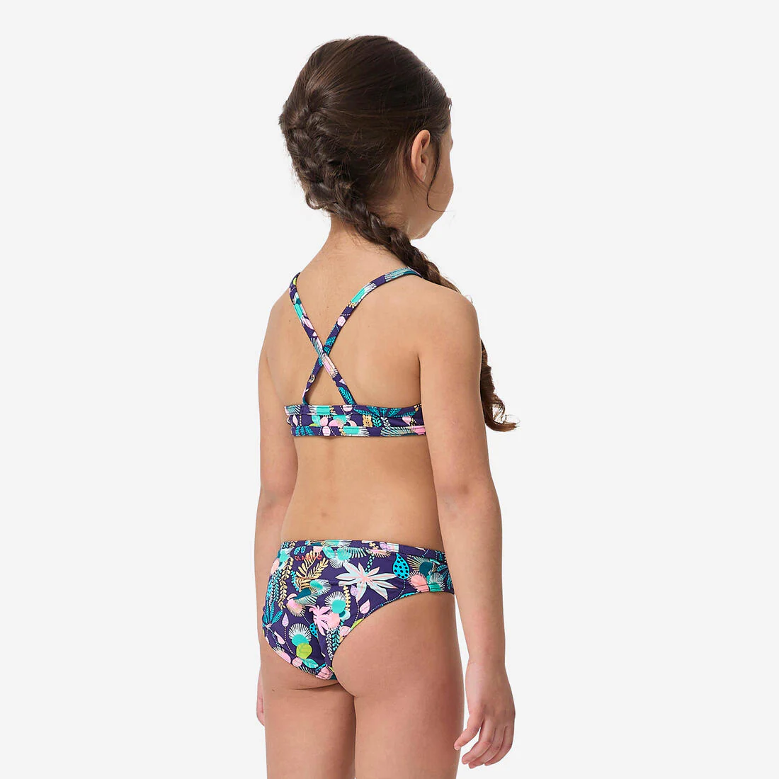 Bikini de surf con tirantes cruzados y estampado de flores para niña Boni 100 - Image 7