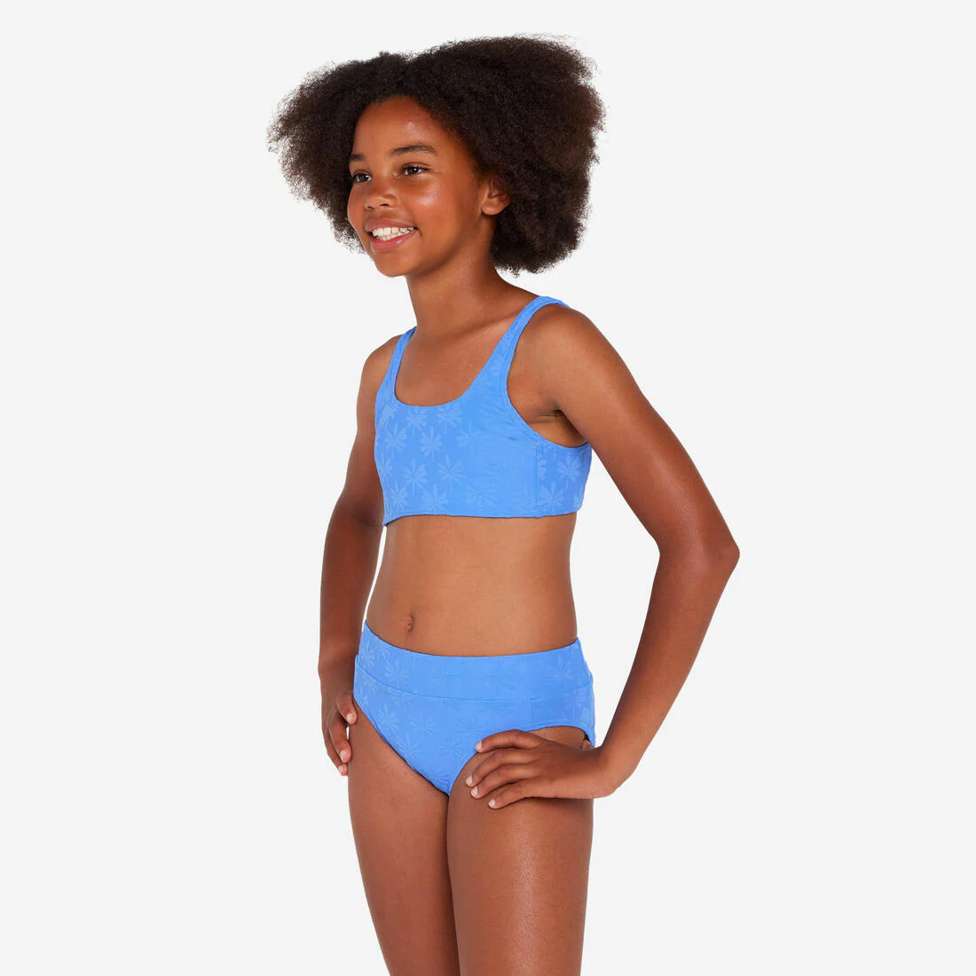 Bikini de surf de cintura alta lavanda para niña 500 Lao Miami - Image 3