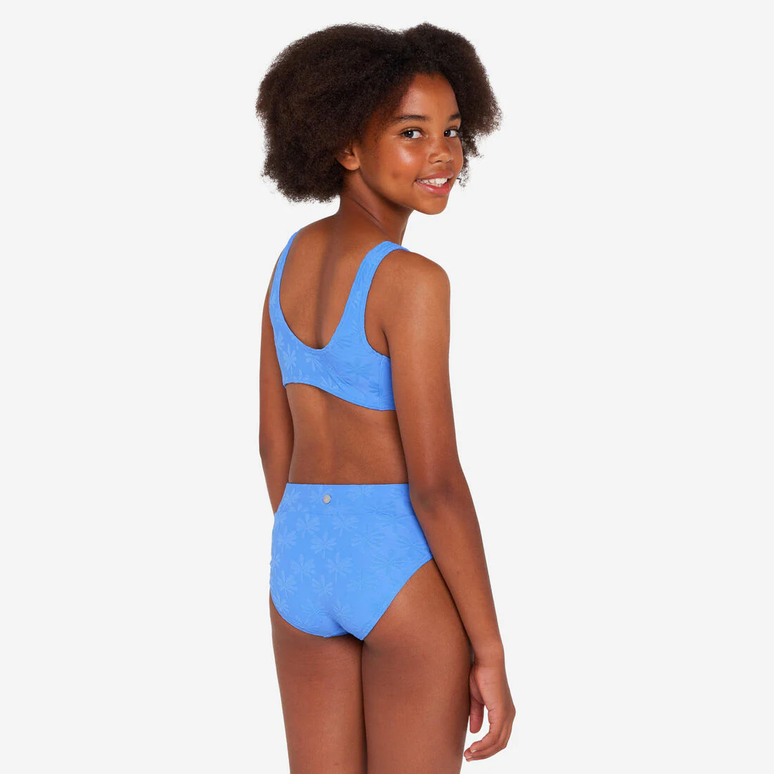 Bikini de surf de cintura alta lavanda para niña 500 Lao Miami - Image 4