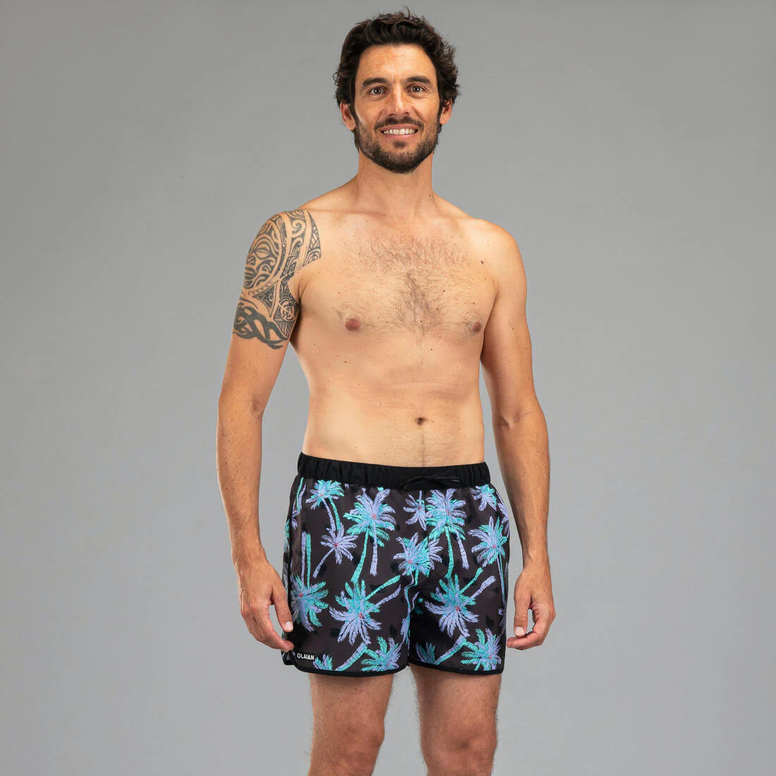 Boardshort Surf 100 Palmpanter Black Corto - Image 2