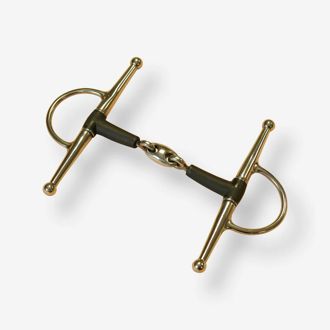 Bocado de doble articulación con palillos sintéticos para caballo o poni