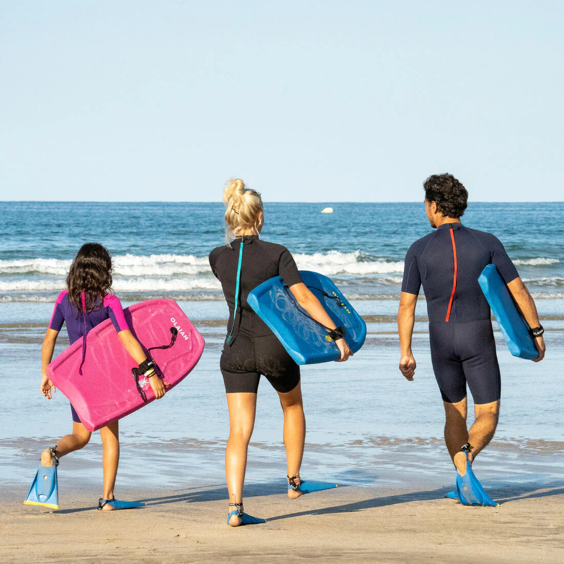 Bodyboard 100 Niños Azul Amarillo Leash Muñeca - Image 17