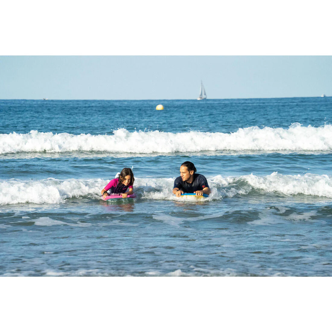 Bodyboard 100 Niños Azul Amarillo Leash Muñeca - Image 25
