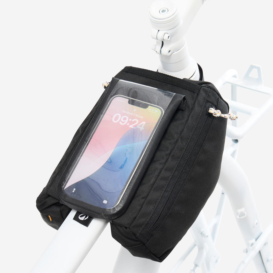 Bolsa de cuadro para bicicleta ACTV 2 x 1 para smartphone negra 100