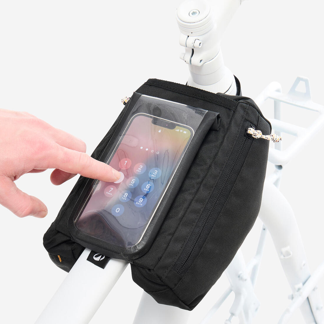 Bolsa de cuadro para bicicleta ACTV 2 x 1 para smartphone negra 100 - Image 2