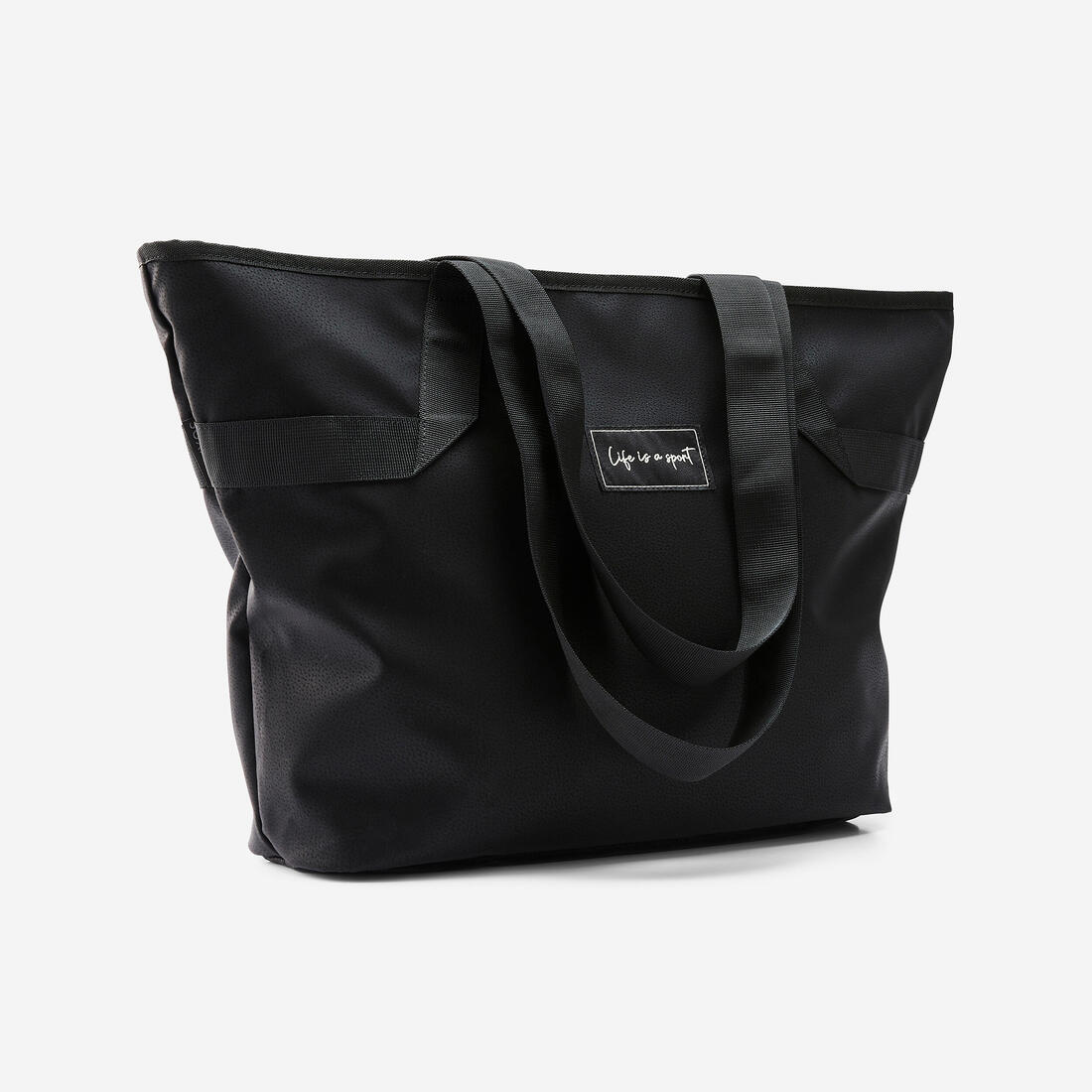 Bolsa de deporte efecto piel texturizada 25 L negro