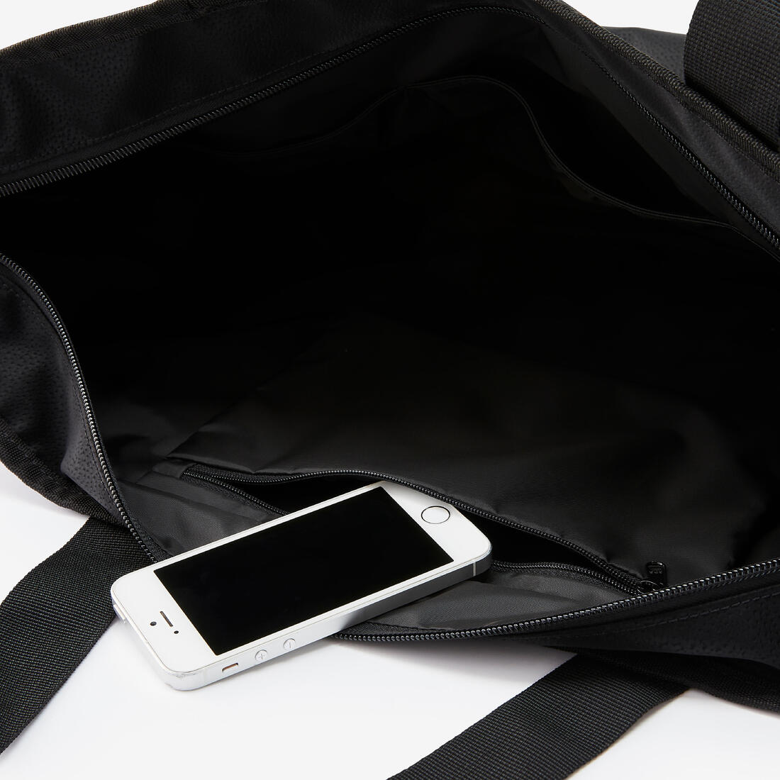 Bolsa de deporte efecto piel texturizada 25 L negro - Image 5