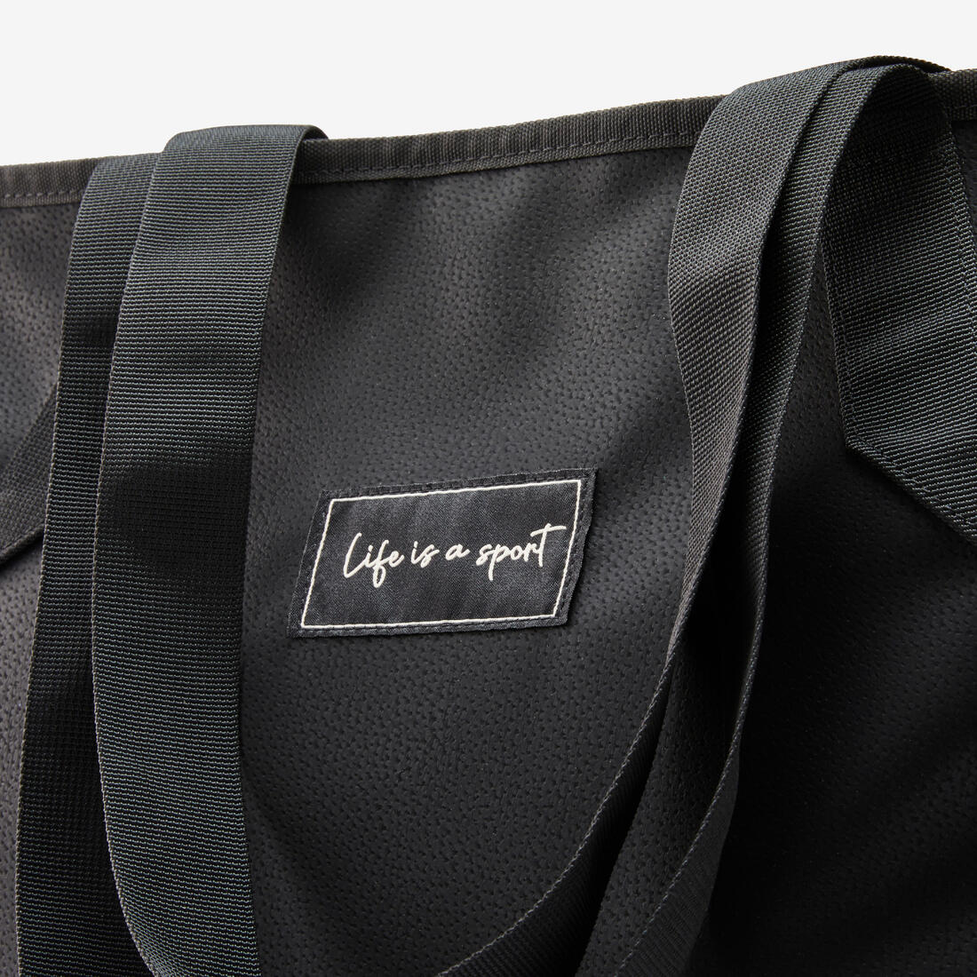 Bolsa de deporte efecto piel texturizada 25 L negro - Image 6