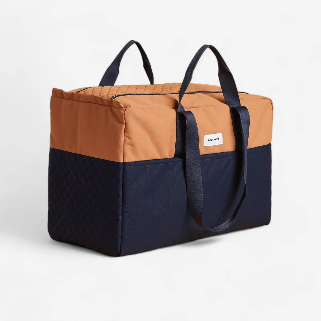 Bolsa de equitación de 65 l para transportar material café con azul