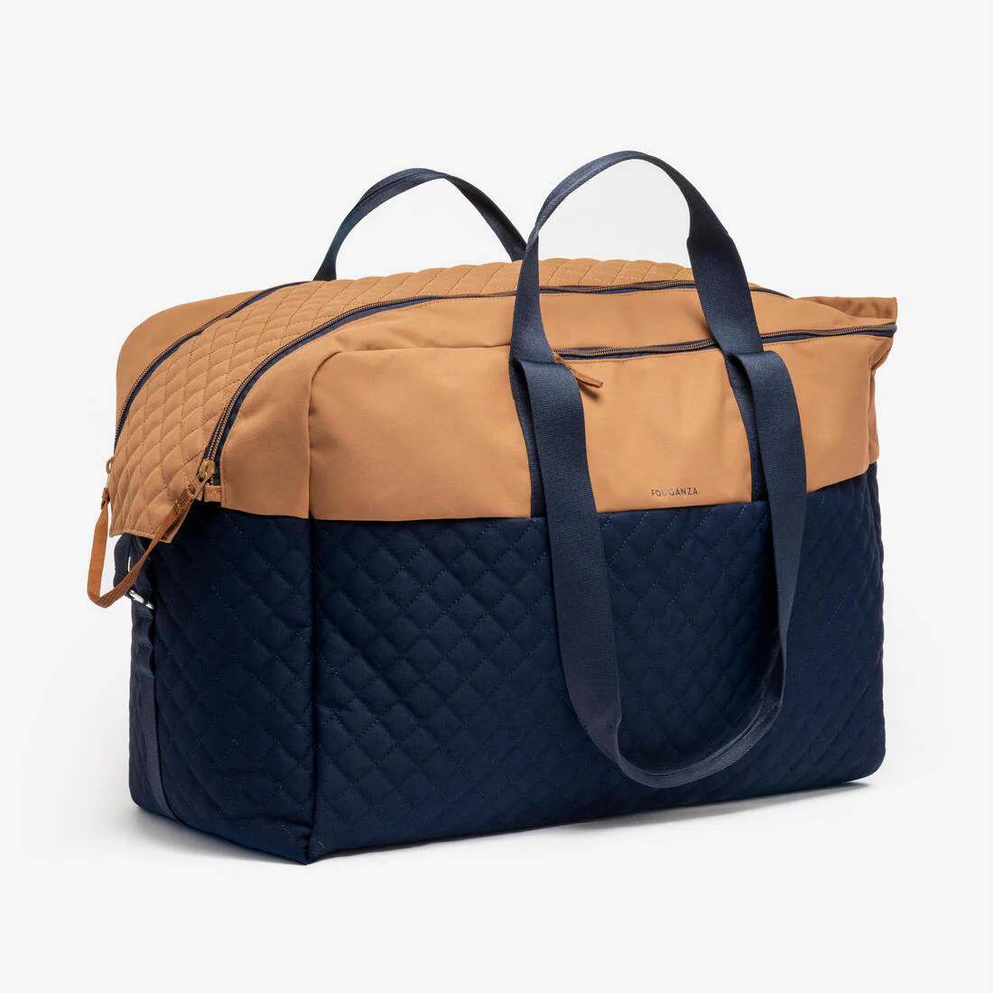 Bolsa de equitación de 65 l para transportar material café con azul - Image 6
