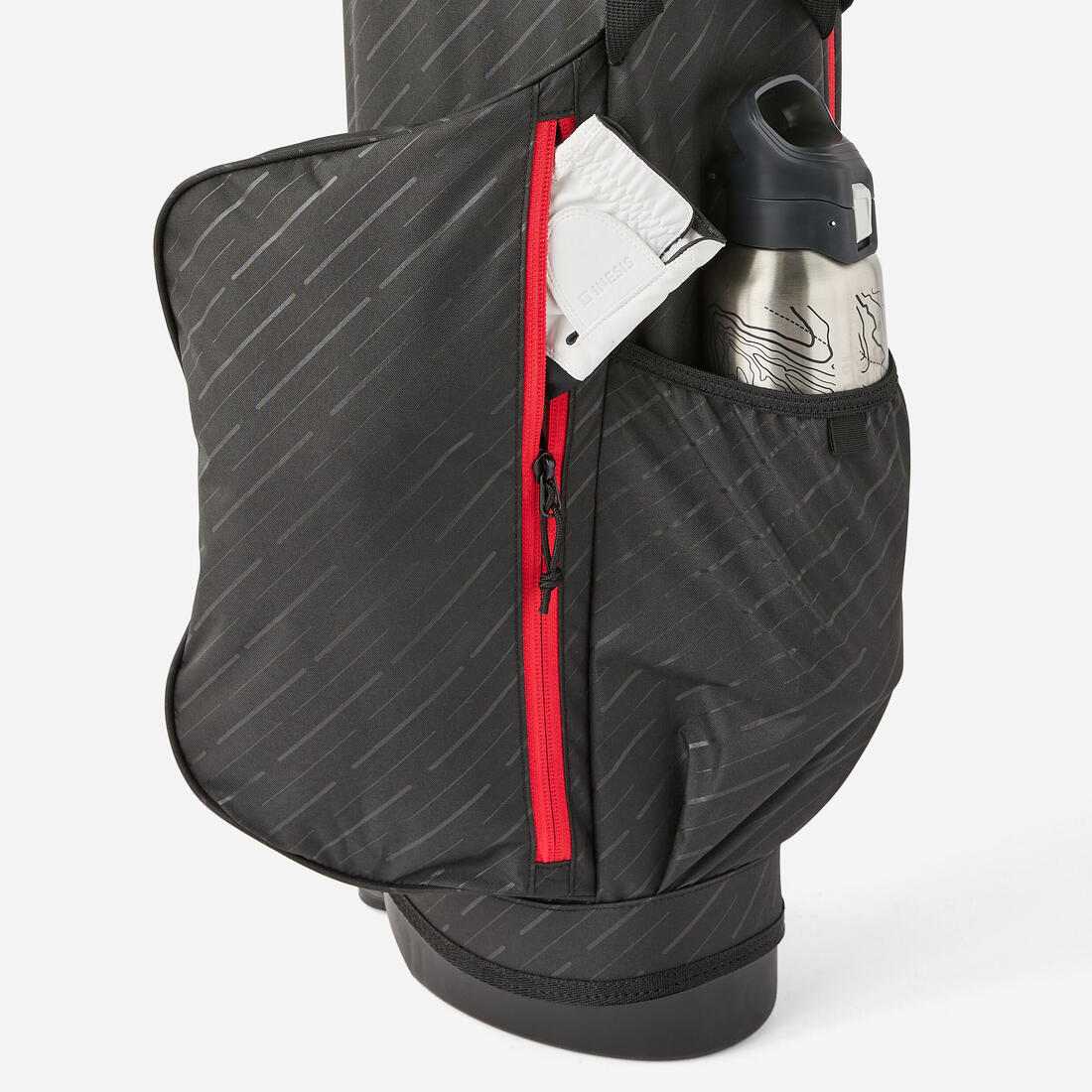 Bolsa de golf ultraligera con tripié ligero negro con rojo - Image 6