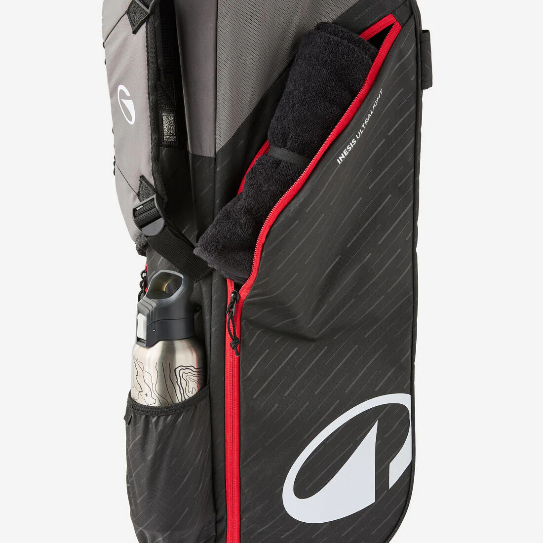 Bolsa de golf ultraligera con tripié ligero negro con rojo - Image 7