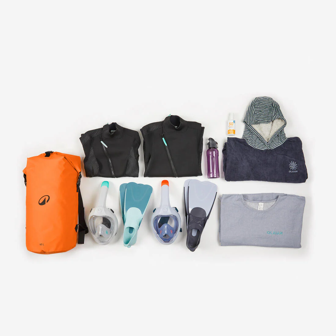 Bolsa de natación impermeable IPX6 de 40 L naranja - Image 9