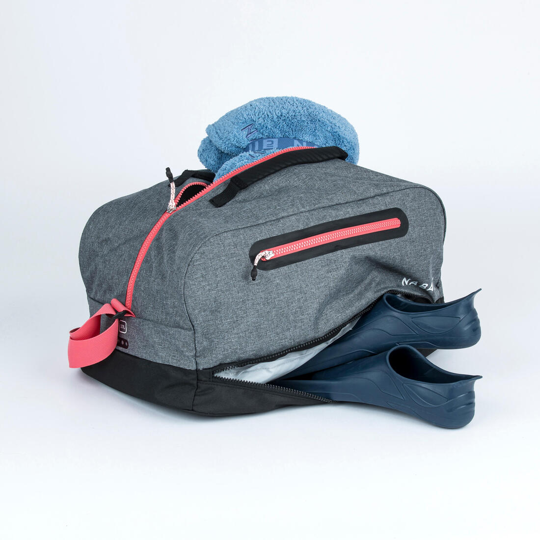 Bolsa de natación tipo duffle bag de 27 L gris con - Image 6