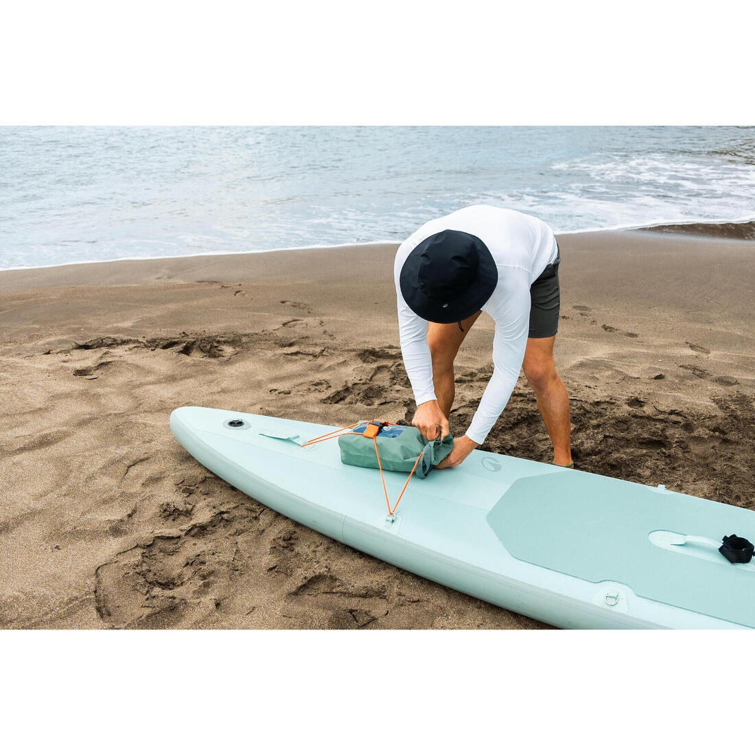 Bolsa petate de surf estanca con ventana de visibilidad con IPX6 verde de 5 L - Image 9