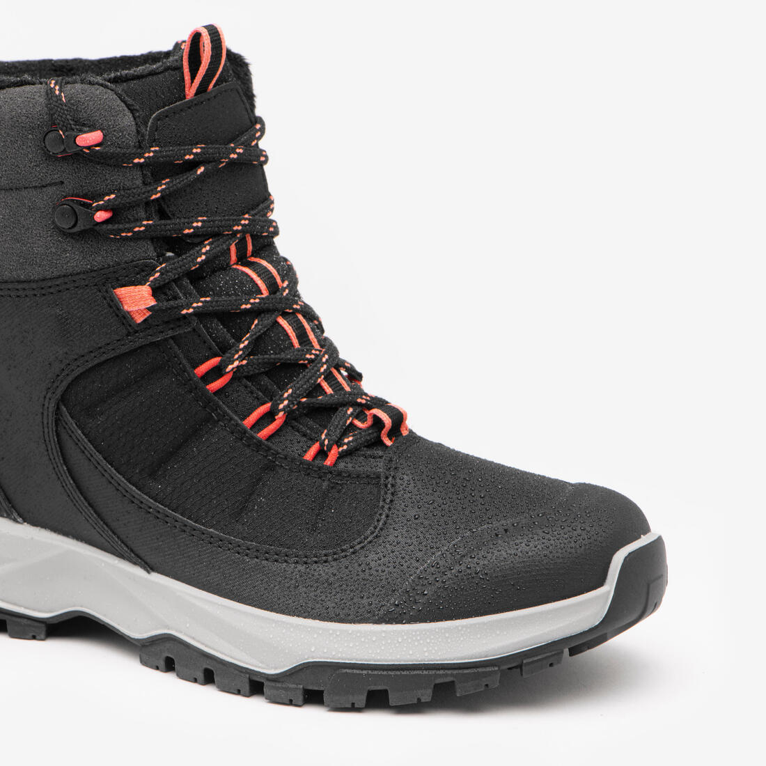 Botas cálidas de senderismo impermeables mujer, MH500 Mid negro - Image 3