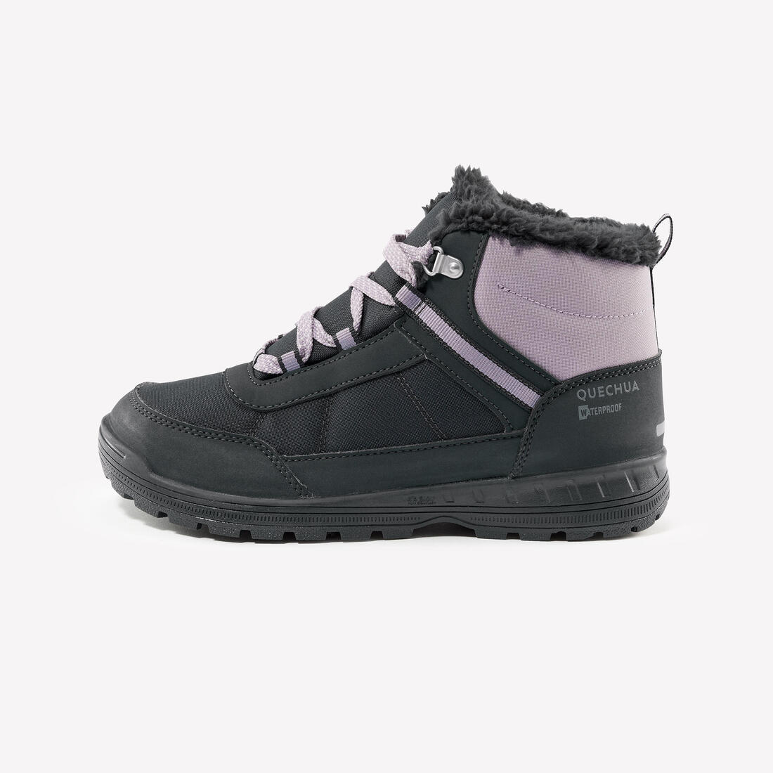 Botas cálidas e impermeables de senderismo SH100 cintas - niños 35-38