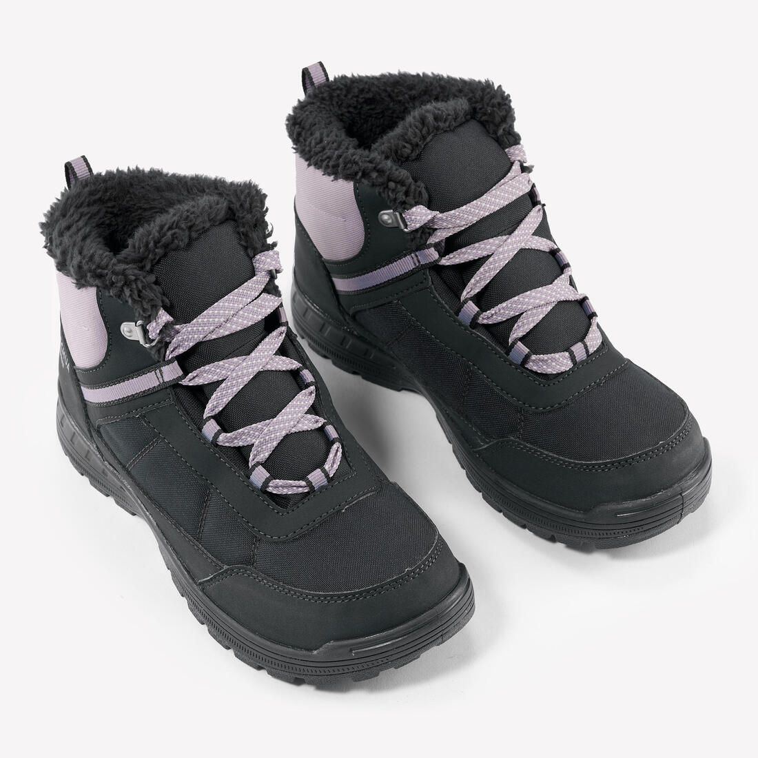 Botas cálidas e impermeables de senderismo SH100 cintas - niños 35-38 - Image 4