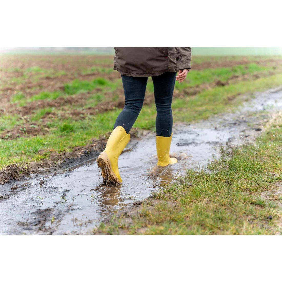 Botas de lluvia negras para mujer Solognac 100 - Image 16