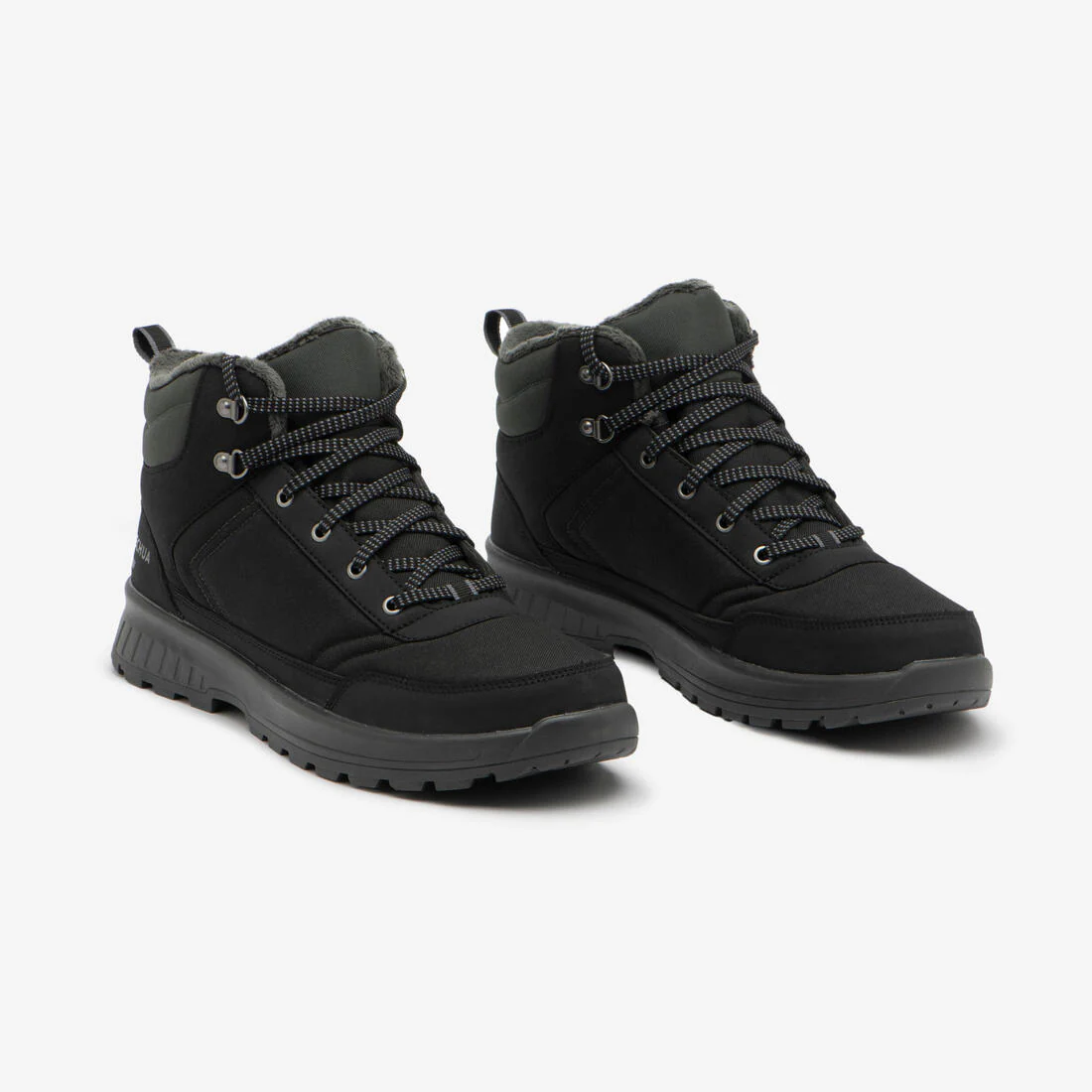 Botas de senderismo cálidas de caña media negras para hombre NH100 - Image 2