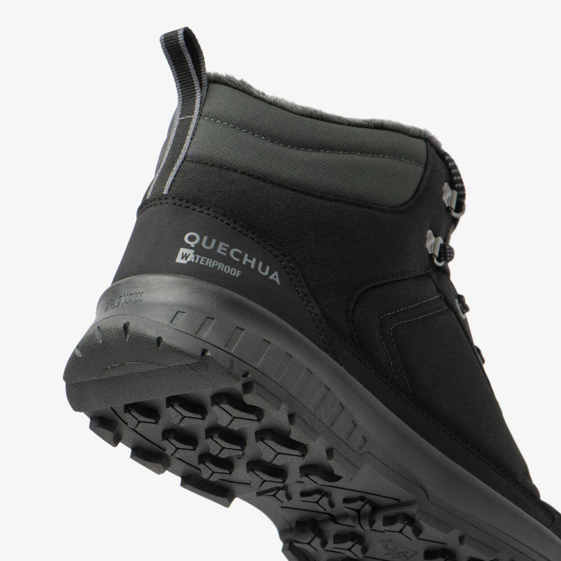 Botas de senderismo cálidas de caña media negras para hombre NH100 - Image 7