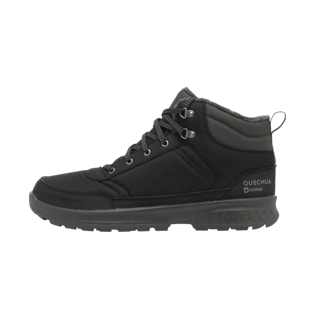 Botas de senderismo cálidas de caña media negras para hombre NH100 - Image 9