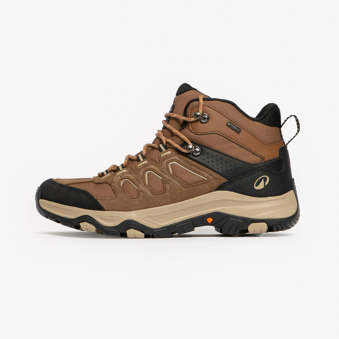 Botas de senderismo caña alta impermeables hombre, MH500 marrón