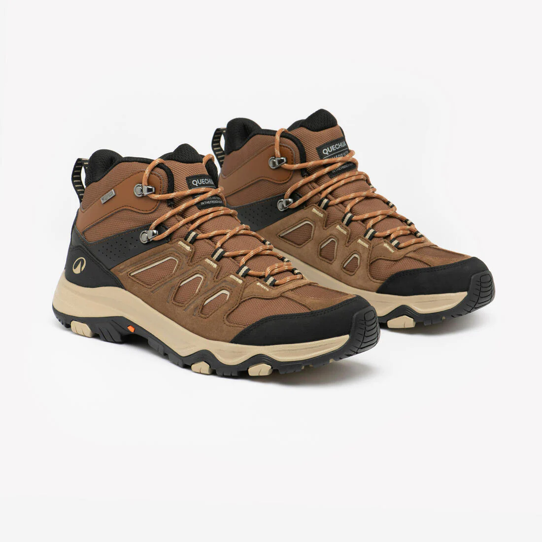 Botas de senderismo caña alta impermeables hombre, MH500 marrón - Image 12