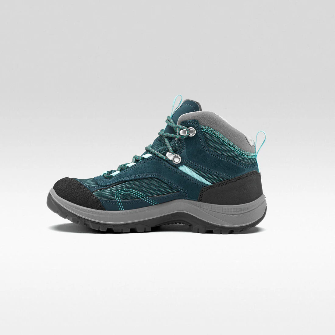 Botas de senderismo en montaña impermeables azul turquesa para mujer MH100 Mid - Image 3