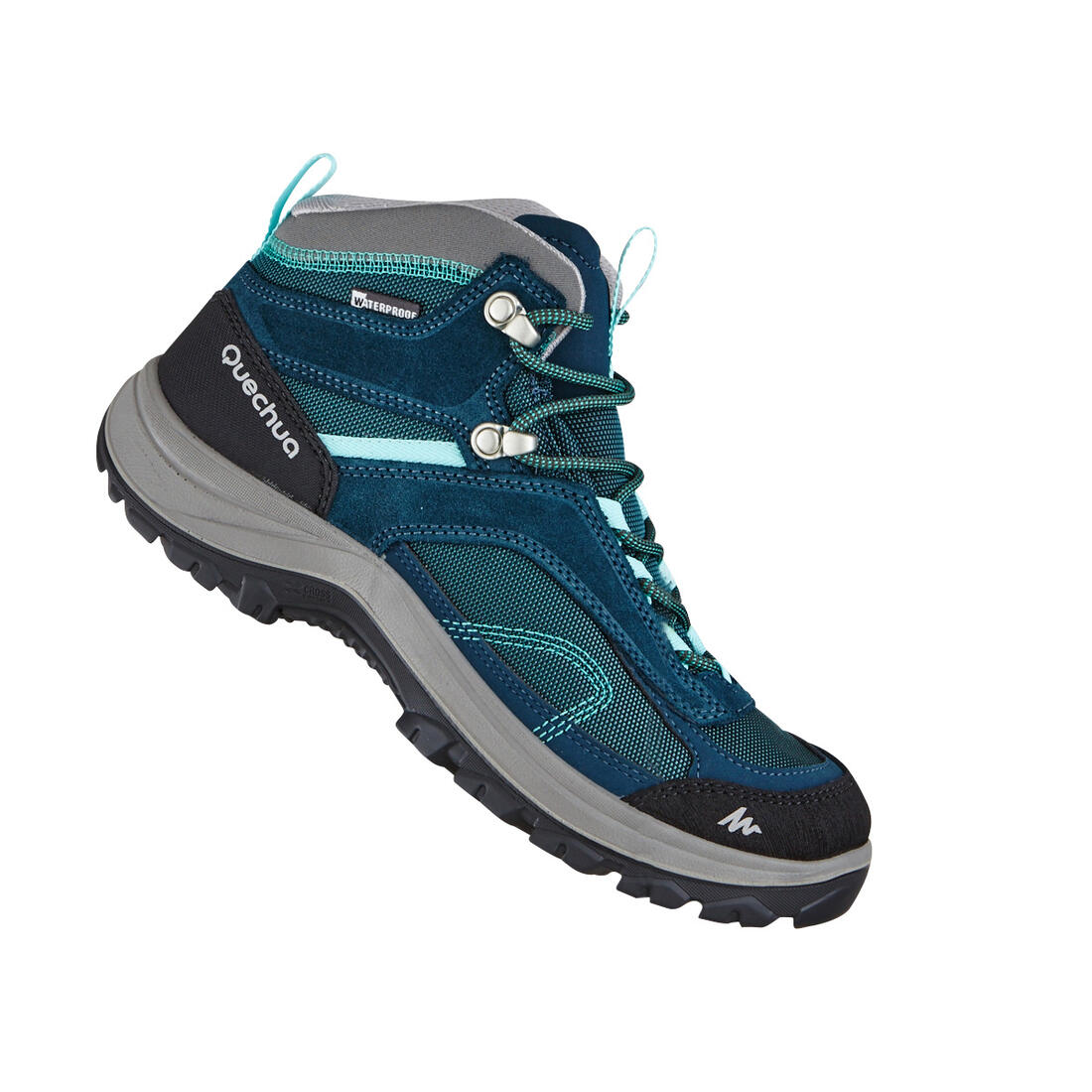 Botas de senderismo en montaña impermeables azul turquesa para mujer MH100 Mid - Image 34