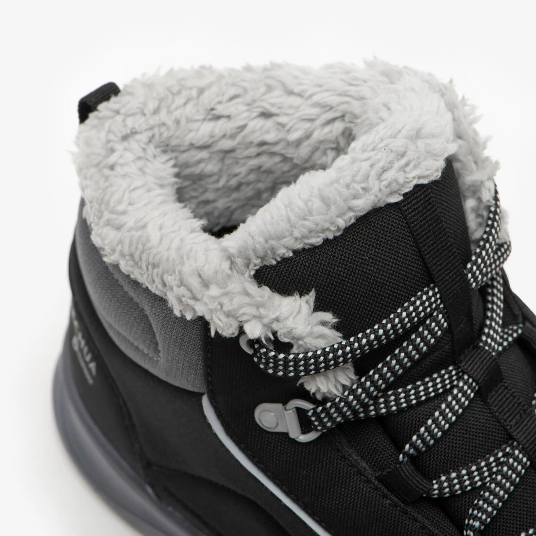Botas de senderismo en nieve cálidas e impermeables negras para mujer NH100 Mid - Image 7