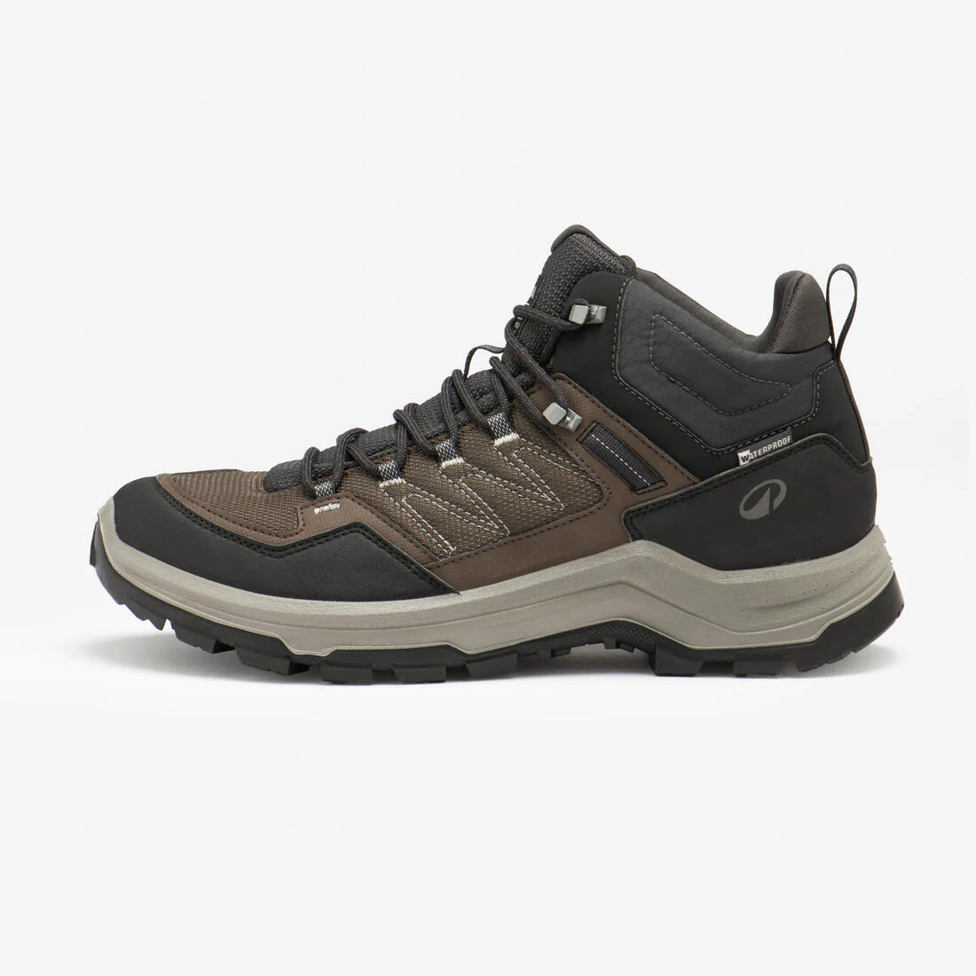 Botas de senderismo impermeables de caña alta cafés para hombre MH100