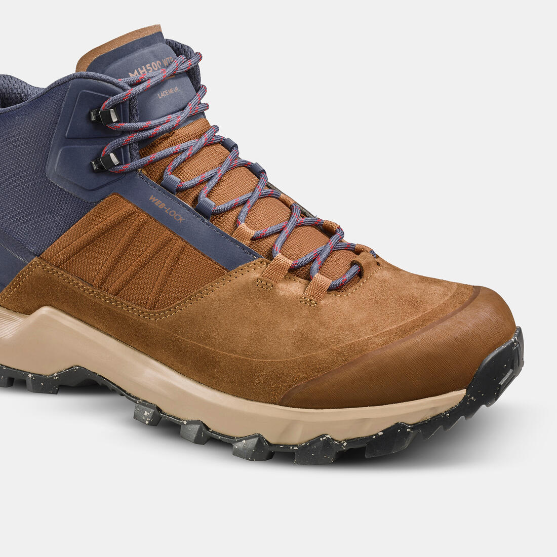 Botas de senderismo impermeables de caña media cafés para hombre MH500 - Image 11