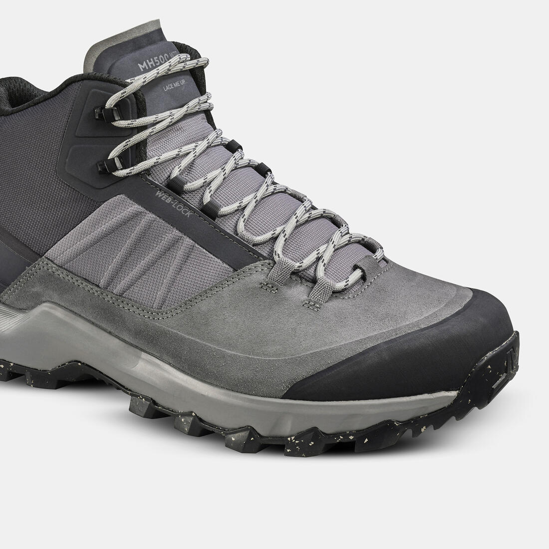 Botas de senderismo impermeables de caña media cafés para hombre MH500 - Image 12