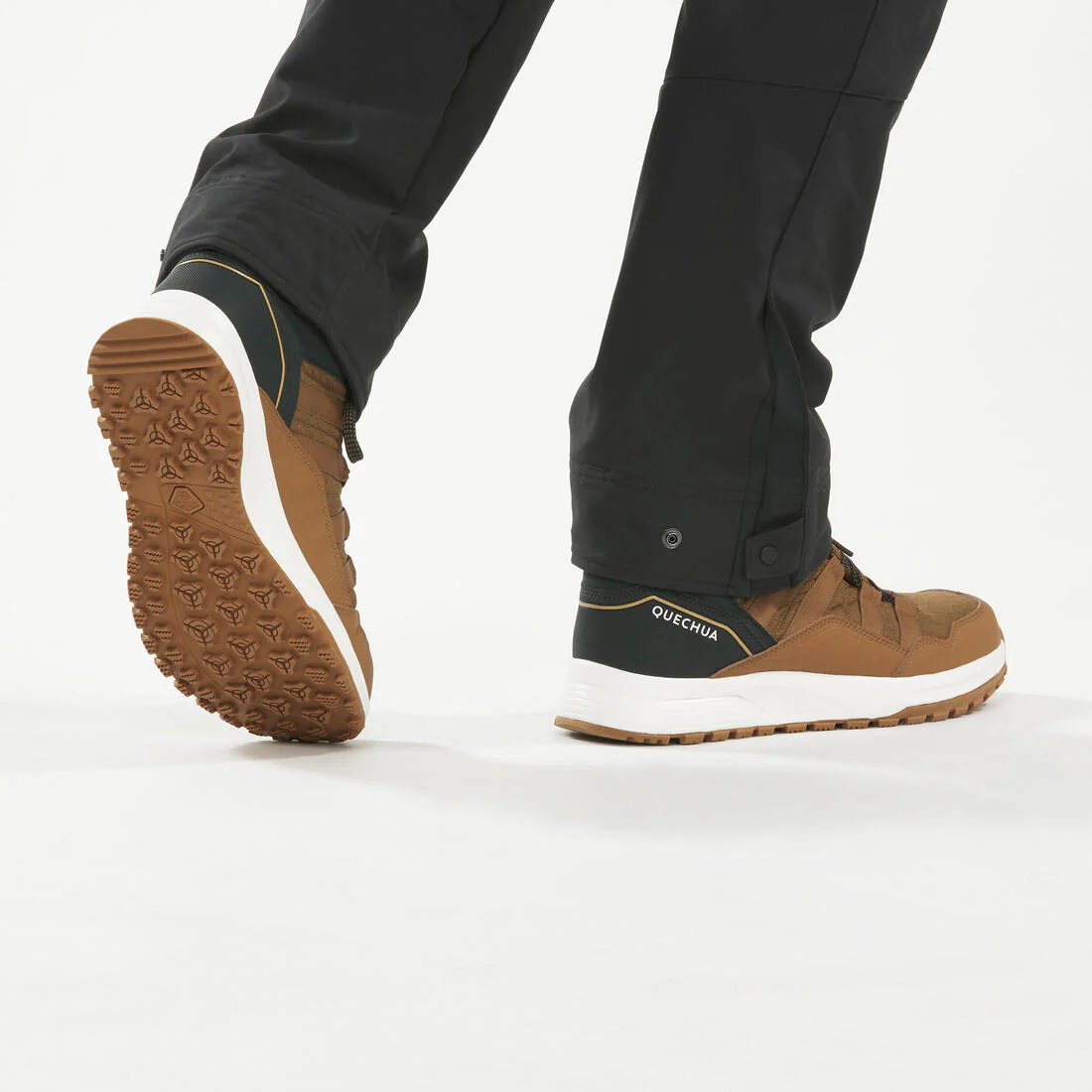 Botas de senderismo impermeables y cálidas cafés para hombre NH500 Mid - Image 14