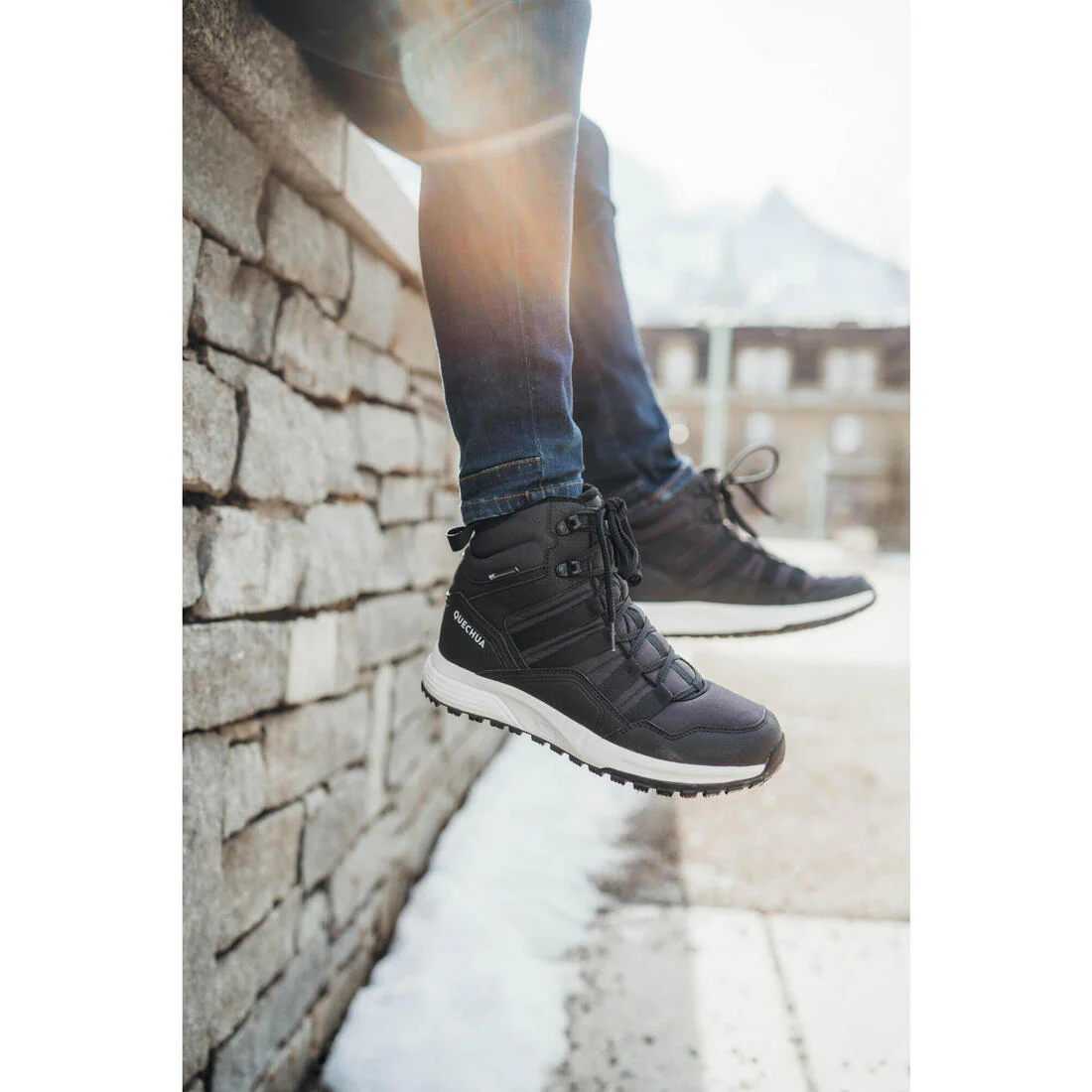 Botas de senderismo impermeables y cálidas cafés para hombre NH500 Mid - Image 19